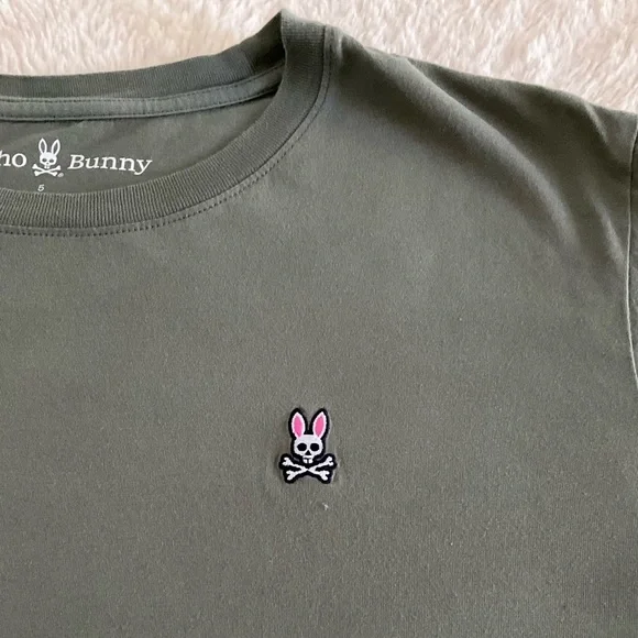 Psycho Bunny Men’s Short Sleeve Tee - Green Size 5 - Casual Style - Picture 2 of 4